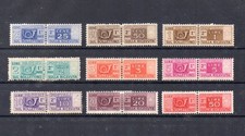 ITALIA*/**  1947  PACCHI POSTALI RUOTA 9 VALORI
