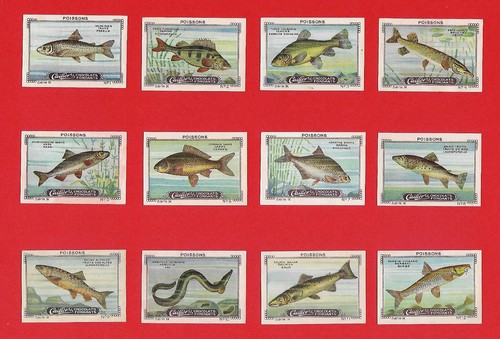 Poster stamps poissons - poster,