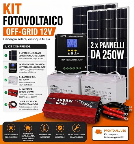 Kit fotovoltaico 3kw - fotovoltaico, 12/