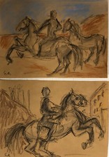  2 Disegni a  pastello  su