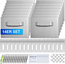 Dibond - Set Da 14 Ganci in Vetro Acrilico, Autoadesivi, 8 X 6 Cm, per Appendere