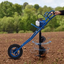 63CC Post Hole Digger Alimentato a Gas 3HP Coclea di Terra Carriola da Terra con Trapano 11"