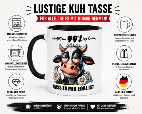 Tazza mucca divertente frase - , |