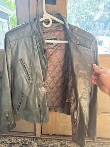 Giacca pelle multi zip