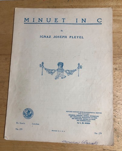 Minuetto spartiti di - c,