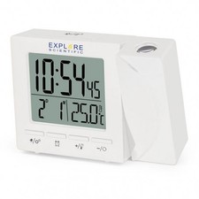 Explore Scientific RDP1001 Bianco Orologio Radiocontrollato con Proiezione