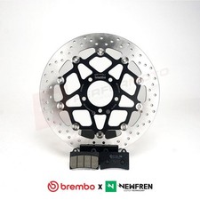 Disco freno anteriore Brembo e pastiglie Newfren BT1 adatto a Moto Guzzi Breva 750 2003-2008