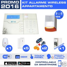 ANTIFURTO ALLARME CASA KIT COMBINATORE WIRELESS GSM CONTROLLO DA CELLULARE 2016