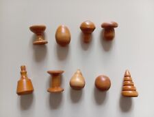 Stock 9 giocattoli/oggetti in miniatura in legno - altezza 4/6 cm circa, vintage