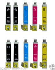 10 CARTUCCE PER STAMPANTE EPSON STYLUS DX8400 DX8450 DX7000F DX6050 DX9400F 