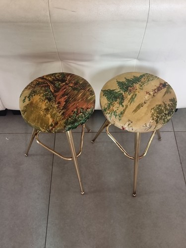 Coppia sgabelli ottone - ottone, anni