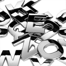 40 Pezzi 3D Metallo Cromato