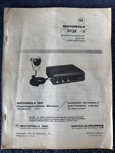 Motorola mocom manuale di - motorola, 35