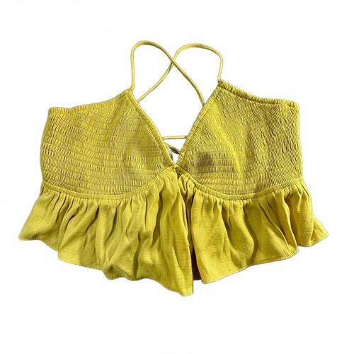 Babydoll giallo senape smocked