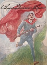 RIVISTA "LO SPORT ILLUSTRATO E LA GUERRA" 1916 - COPERTINA ILLUSTRATORE "TALMAN"