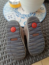 Scarponcini Bimbo Primigi, grigi con strisce blu. 