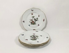 4 piatti da insalata rotondi Herend Rothschild Bird 20,5 cm