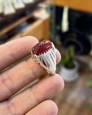 Anello Yemenita Aqeeq da Uomo
