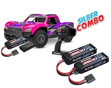 Traxxas Mini Slash BL-2S Brushless rosa argento combo TRX108164-1-ROSA-ARGENTO-...