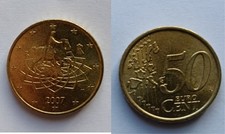 Itali 2007 moneta da 50 centesimi euro.