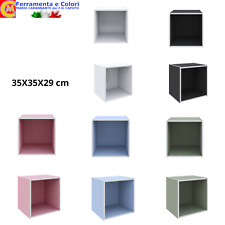 Libreria CUBO 35x35x29 cm Modulare MDF Mobile Scaffale Mensola  COLORATI 1 Pz
