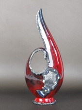 Vaso ceramica smaltata volto