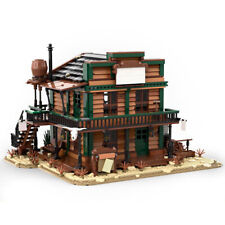 Blocchi Costruzioni Modulari Ufficio Sceriffo Wild West, Tema Western MOC Mattoni Giocattolo