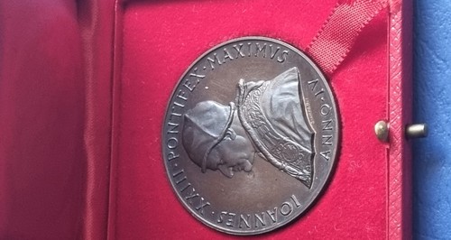 Medaglia bronzo scatola 1961 - +,
