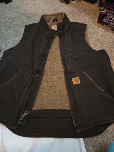 Carhartt gilet tela marrone - tela,