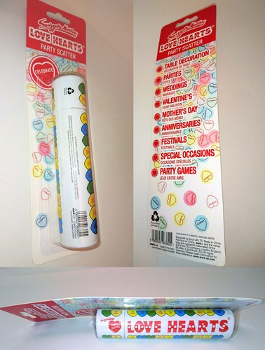 Love hearts party scatter tubo - hearts,