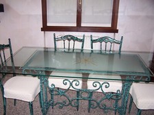 TAVOLO IN CRISTALLO + SEDIE