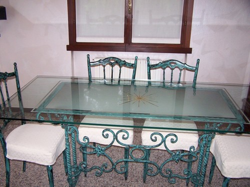 Tavolo cristallo sedie - cristallo,