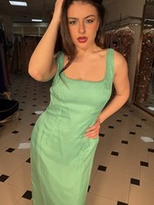 Abito lungo verde smeraldo
