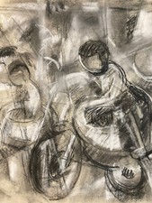 Bella Disegno Carboncino Moto