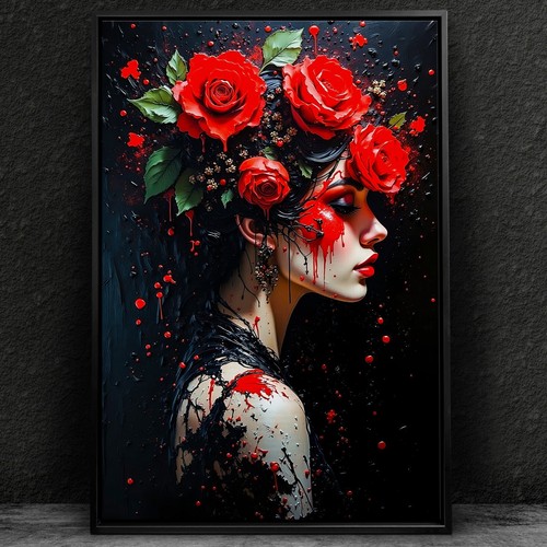 Quadro astratto donna - quadro,,