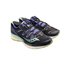 Saucony Triumph ISO 4 Black Aqua Purple Running Shoes Women's Size 7 - S10413-4