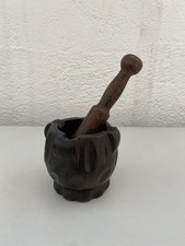 Mortaio Con Pestello Meeting Legno Rustic Macina Trita Noci Pesto Pestare Cucina