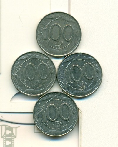 Diverse monete 100 lire - monete,