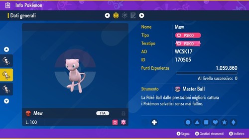 Mew 6iv masterball - masterball, pokemon
