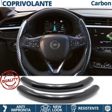 COPRIVOLANTE per OPEL Effetto FIBRA CARBONIO SOTTILE Sportivo Nero Antisci
