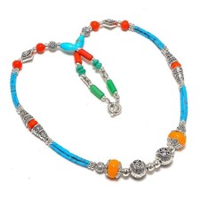 Collana turchese multi corallo