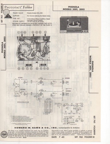 1965 phonola 3001 3003 - 1965,