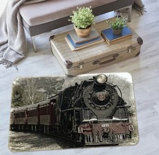 3D Black Train ZHUB195 Transport Game Non Slip Rug Mat Photo Carpet Zoe
