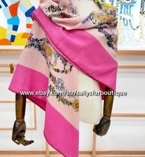 Sciarpa scialle doppio viso stampa sella stola 30% cashmere 2025 Sallys 53"