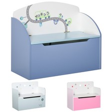 HOMCOM Baule Portagiochi Cassapanca in Legno per Cameretta Bambini