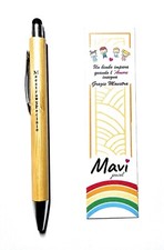 regalo maestra penna in legno con segnalibro con incisione laser scatola inclusa