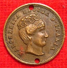 MEDAGLIA RICORDO MARGHERITA REGINA D' ITALIA REGNO SAVOIA VITTORIO EMANUELE III