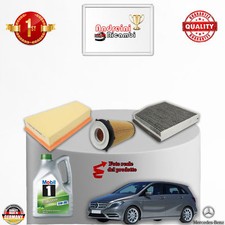 KIT TAGLIANDO 3 FILTRI E OLIO MERCEDES CLASSE B200 W246 115KW 156CV 2011 ->