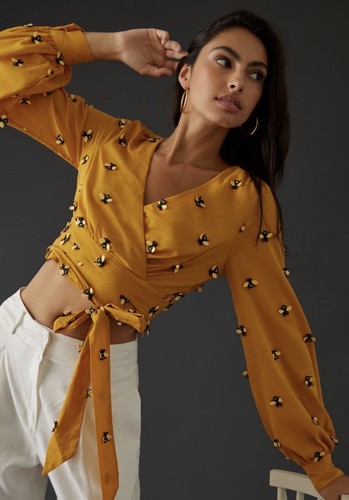 Top anthropologie maeve senape - top,