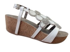 Sandali con zeppa Woz? Donna in Pelle Bianco